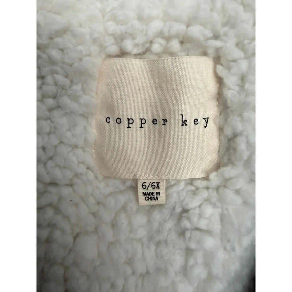 Copper Key Girls Black Hooded Parka Sherpa Lined Winter Coat Size‎ 6/6X